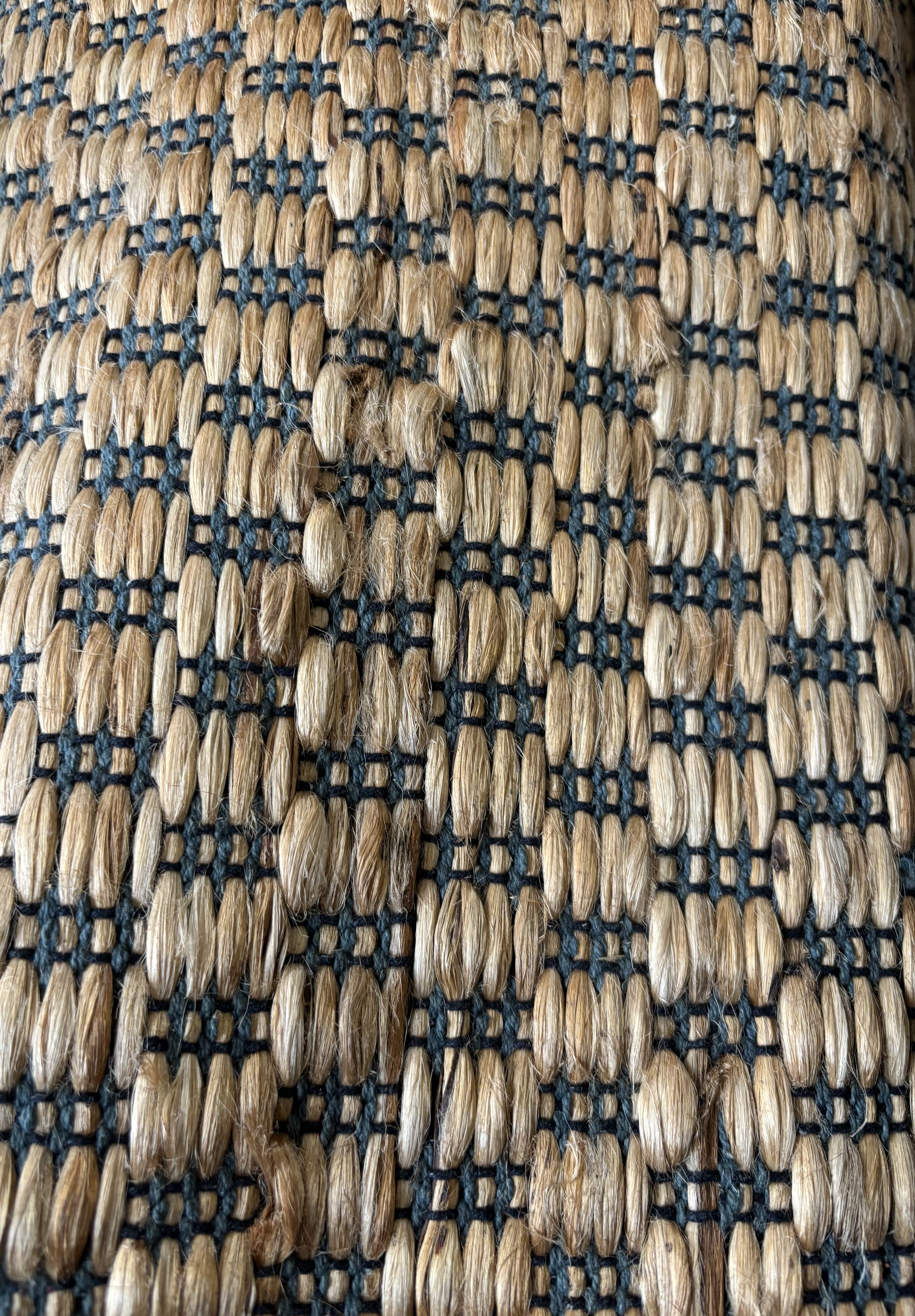 ALFOMBRA HEMP NATURAL Y AZUL 250 x 350